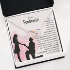 To My Soulmate Necklace - Soulmate Jewelry for Valentine’s Day & Gifts for Her - Interlocking Hearts Necklace
