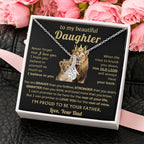 To My Daughter Necklace - Sentimental Surprise Gift from Dad - Alluring Beauty Necklace