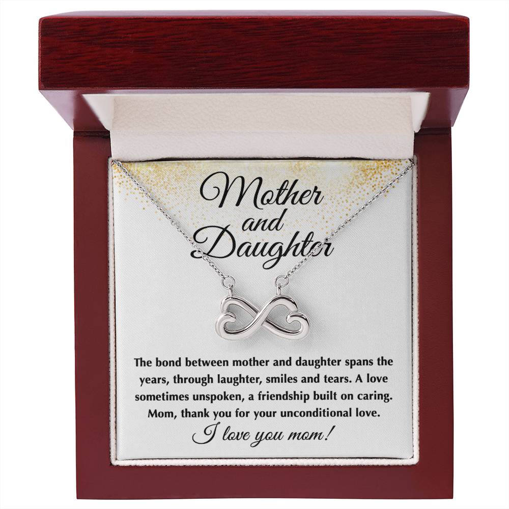 Mother and Daughter Gift - I Love You Mom - Endless Love Necklace