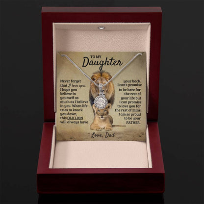 To My Daughter Necklace - I am so proud to be your father - Daughter Gift from Dad - Eternal Hope Necklace