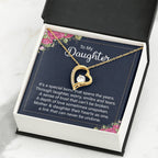 To My Daughter Necklace – Daughter Jewelry: Graduation, Birthday & Christmas – Forever Love Necklace