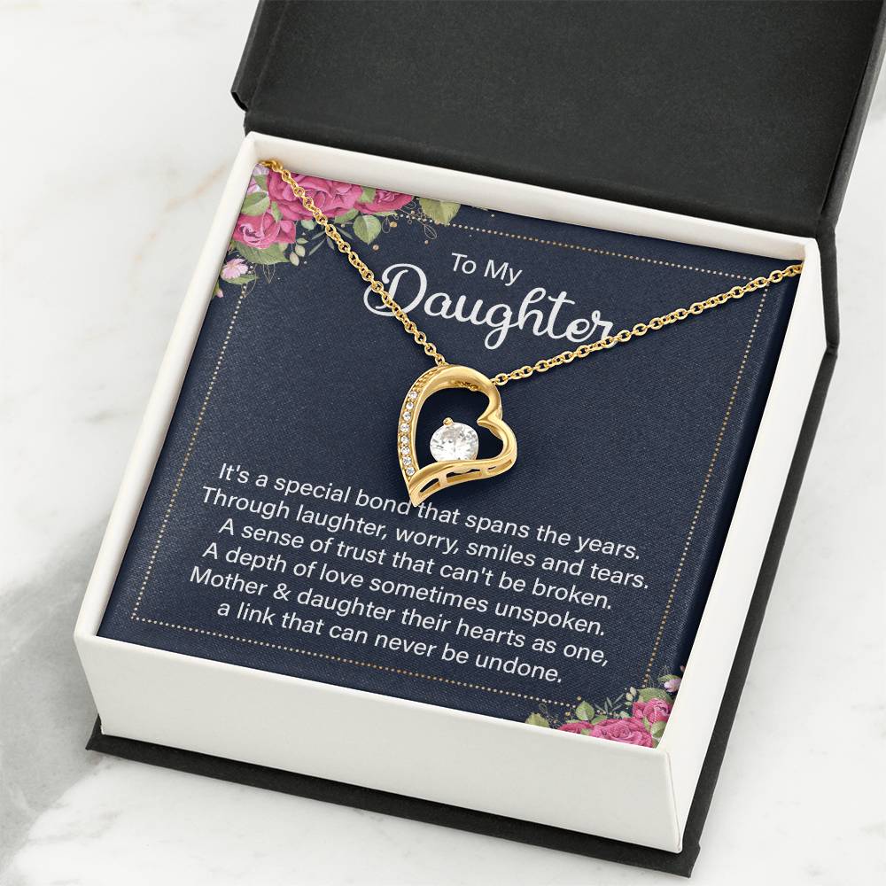 To My Daughter Necklace – Daughter Jewelry: Graduation, Birthday & Christmas – Forever Love Necklace