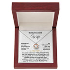 To My Wife Necklace - Meaningful Gift from Husband for Valentine’s Day - Crown Pendant Necklace