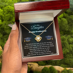 Graduation Gifts for Her, Love Knot Necklace, Elegant Jewelry for Success, To My Daughter