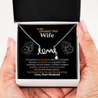 Gift for Wife from Husband - Sentimental Jewelry for Anniversary & Valentine’s Day - Scripted Love Necklace