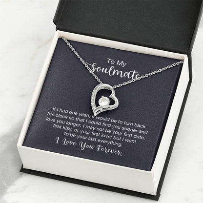 To My Soulmate Necklace - Soulmate Gift for Her for Valentine’s Day & Every Day Love - Forever Love Necklace