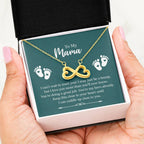 To My Mama - I can't wait to meet you Endless Love Necklace - Gift for New Mom