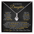 To My Daughter Necklace - I love you to the moon and back - Alluring Beauty Necklace Gift for Daughter
