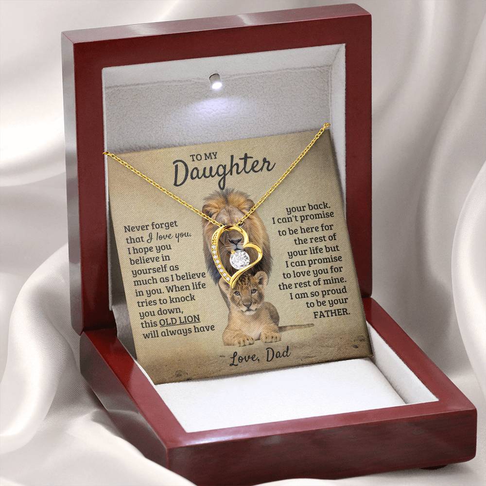 To My Daughter Necklace - I am so proud to be your father - Daughter Gift from Dad - Forever Love Necklace