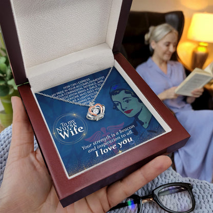 Sentimental Gift for Nurse Wife - Emotional Husband-to-Wife Jewelry for Birthday, Christmas & Valentine’s Day - Crown Pendant Necklace