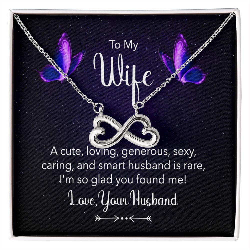 To My Wife Necklace - Best Loving Jewelry Gift for Valentine’s Day, Anniversaries & Romantic Surprises - Endless Love Necklace