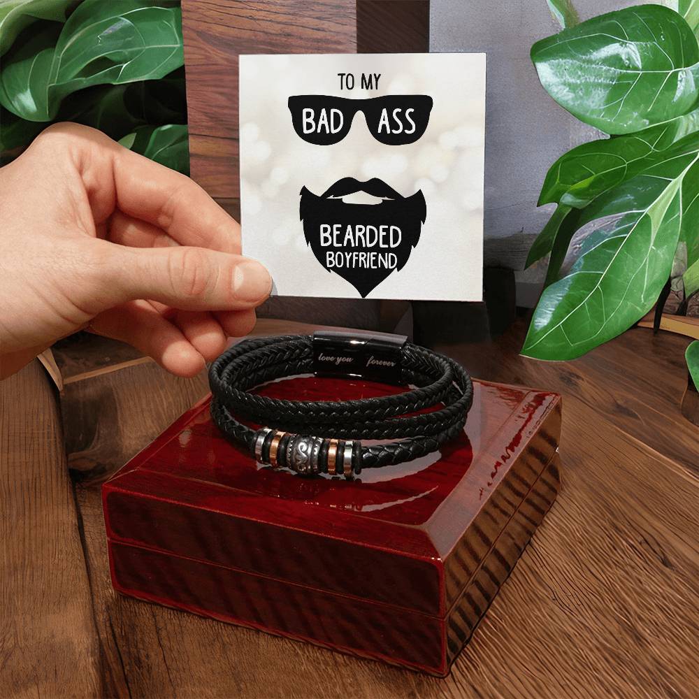 To My Bearded Boyfriend - Love You Forever Bracelet