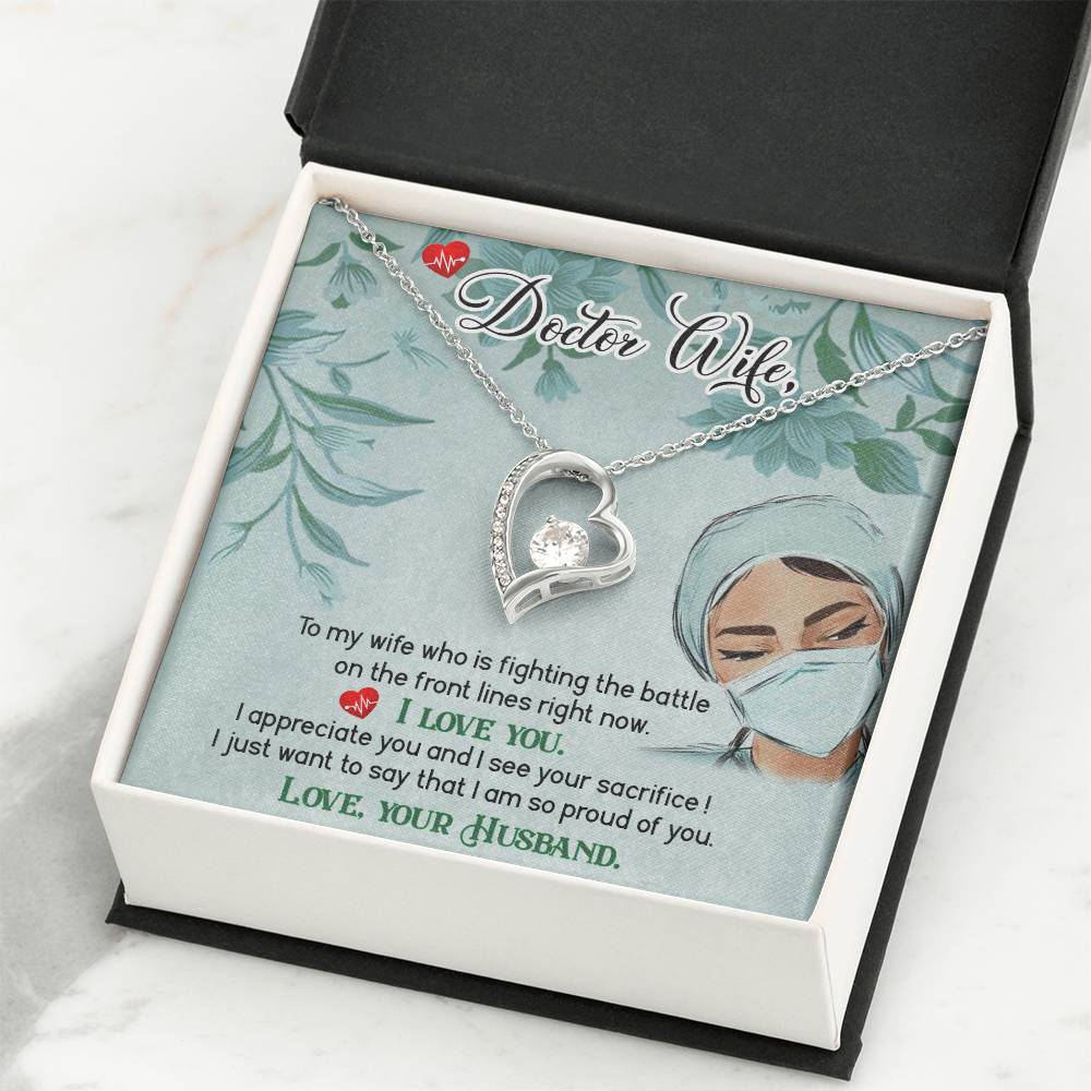 Romantic Surprise Gift for Doctor Wife - Jewelry from Husband for Valentine’s Day - Forever Love Necklace