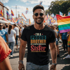 Proud Brother T-Shirt – Funny Gift from Sister Graphic Tee