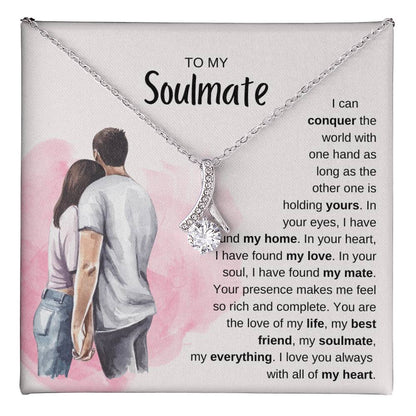 To My Soulmate Necklace - Perfect Gift for Romantic Celebrations & Appreciation Days - Alluring Beauty Necklace
