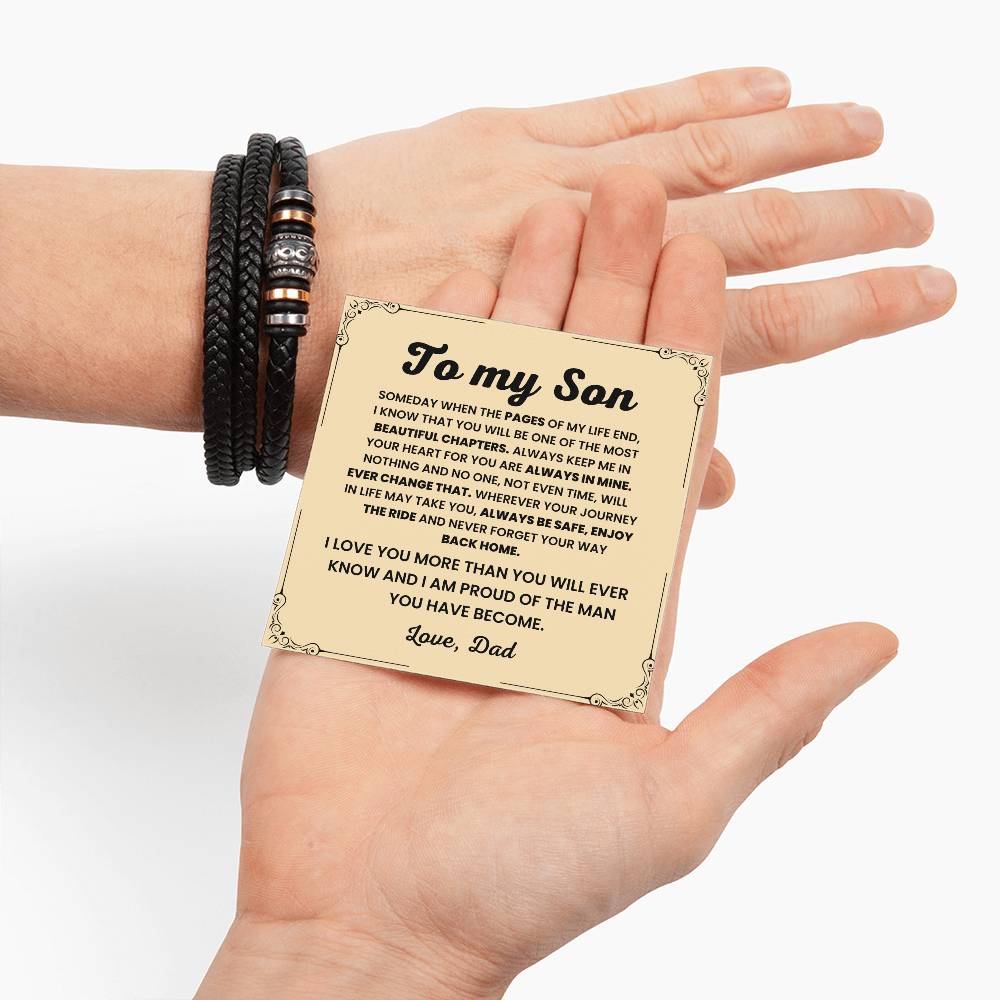 To My Son – Graduation, Christmas Jewelry from Dad – Love You Forever Bracelet