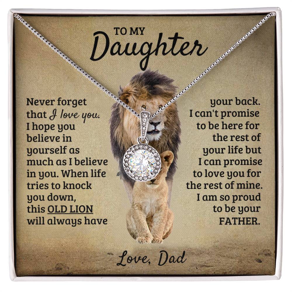 To My Daughter Necklace - Father to Daughter Gift for Graduation, Birthday & Big Life Moments - Eternal Hope Necklace