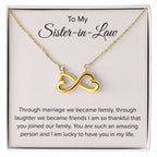 To My Sister In Law - Through Marriage We Become Family - Sister In Law Gift - Endless Love Necklace