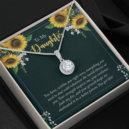 To My Daughter Necklace – Daughter Milestone Gift: Birthday Graduation – Eternal Hope Necklace