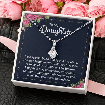 To My Daughter Necklace – Daughter Necklace for Graduation & Birthday Events – Alluring Beauty Necklace