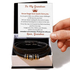 To My Grandson - Gift for Grandson from Grandma - Never forget how much I love you - Love You Forever Bracelet