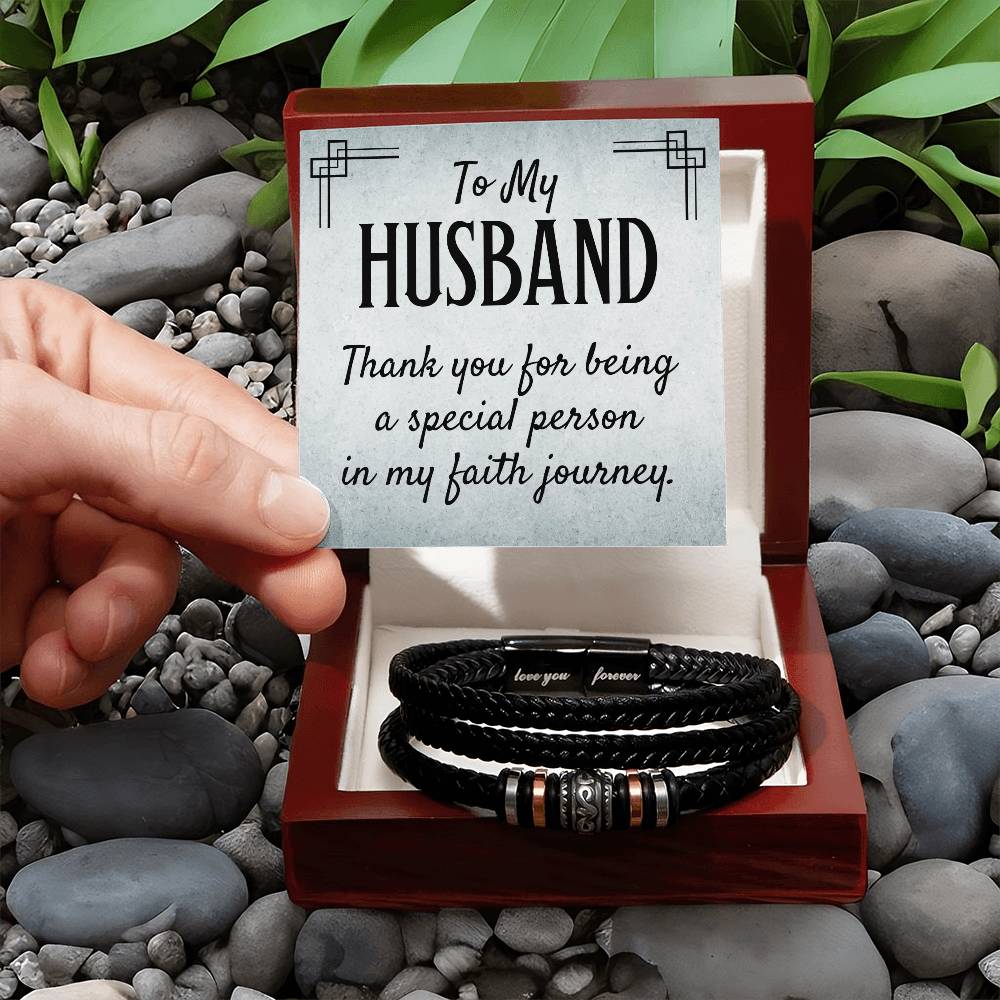 To My Husband - Gift for Husband from Wife - Love You Forever Bracelet
