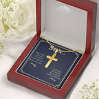 To My Son - Gift for Son - When others step back - Artisan Cross Necklace