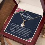 To My Daughter Necklace – Daughter Necklace for Graduation & Birthday Events – Alluring Beauty Necklace