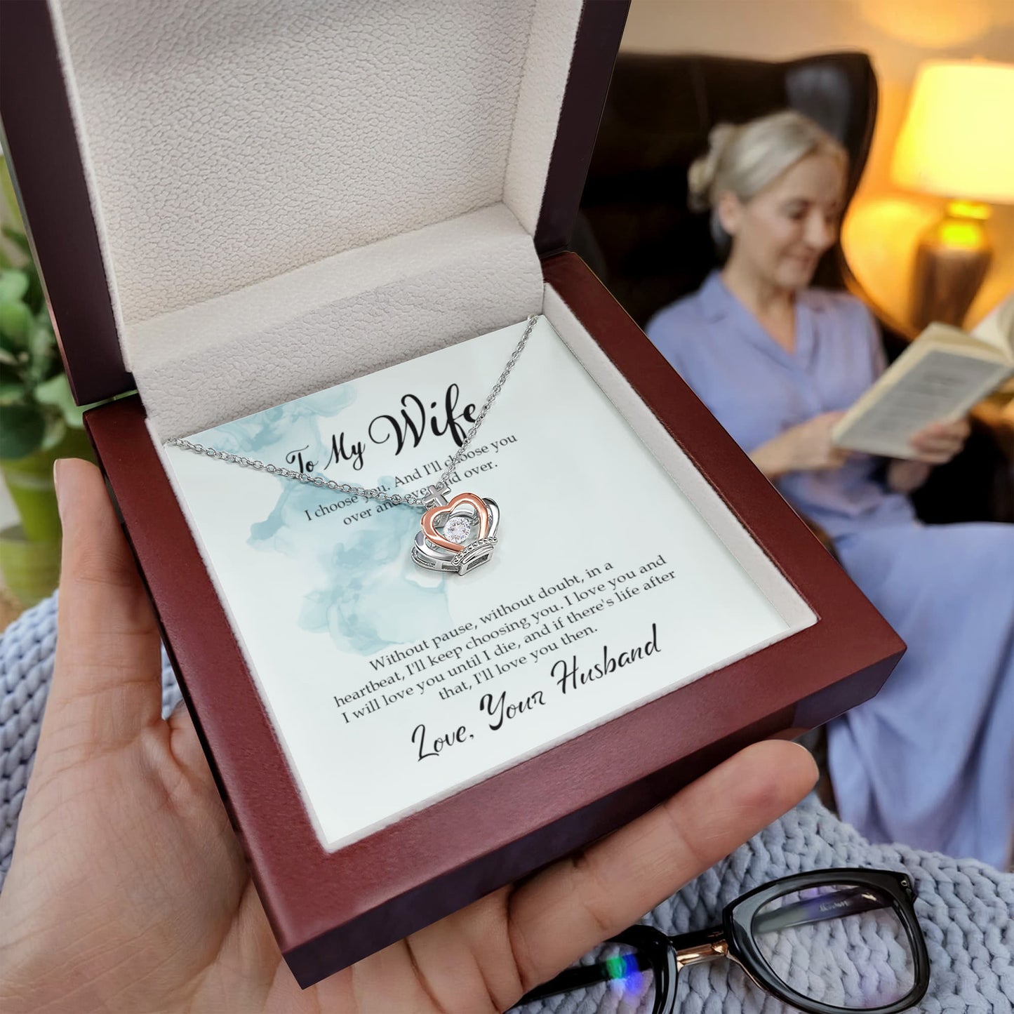 To My Wife Necklace - Best Romantic Gift for Wife - Crown Pendant Necklace