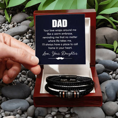 Personalized Bracelet For Dad, Engraved Love Message Jewelry, Heartfelt Gift For Father, Father Appreciation Gift, Love You Forever Band
