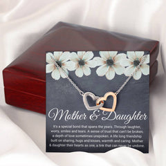 Mother Daughter Heart Necklace, Symbol Of Love, Meaningful Jewelry Gift, Mother & Daughter