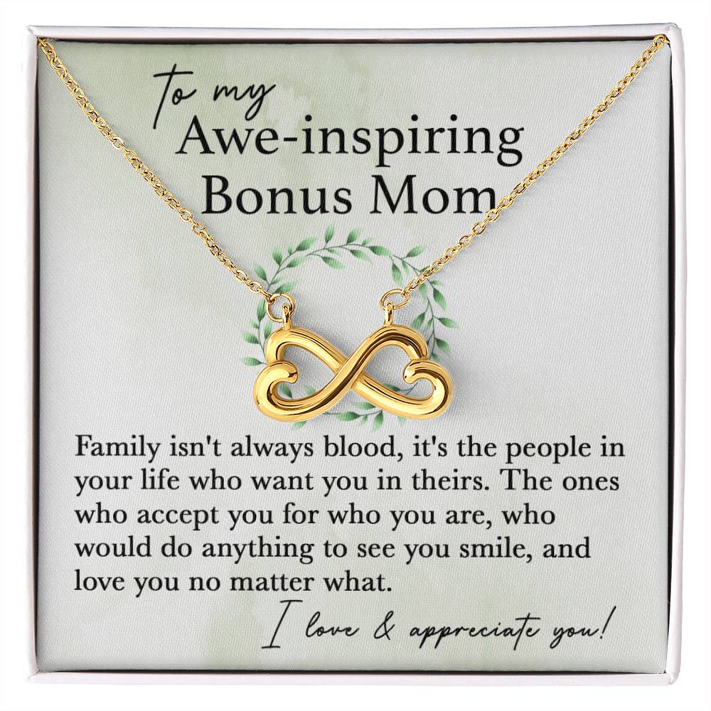 To My Bonus Mom - I Love & Appreciate You - Endless Love Necklace - Best Gift For Bonus Mom