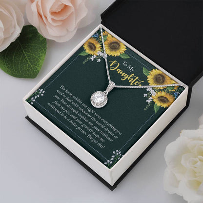To My Daughter Necklace – Daughter Milestone Gift: Birthday Graduation – Eternal Hope Necklace