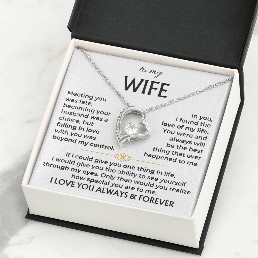 Love Gift for Wife from Husband - Sentimental Jewelry for Valentine’s Day, Anniversary, Birthday & Christmas - Forever Love Necklace