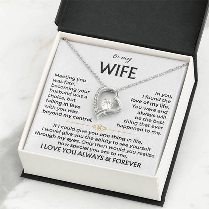 Love Gift for Wife from Husband - Sentimental Jewelry for Valentine’s Day, Anniversary, Birthday & Christmas - Forever Love Necklace