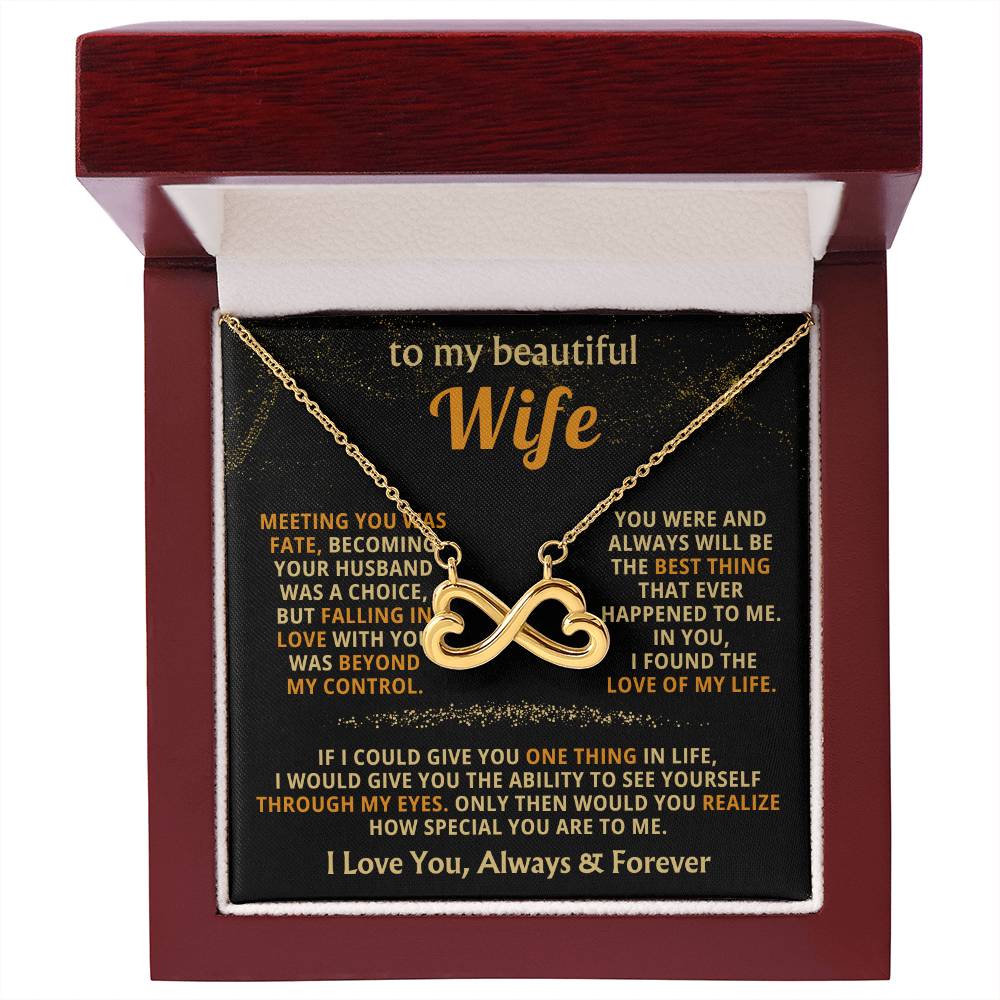 Thoughtful Gift for Wife - Emotional Jewelry from Husband for Anniversary, Birthday, Valentine’s Day & Holidays - Endless Love Necklace