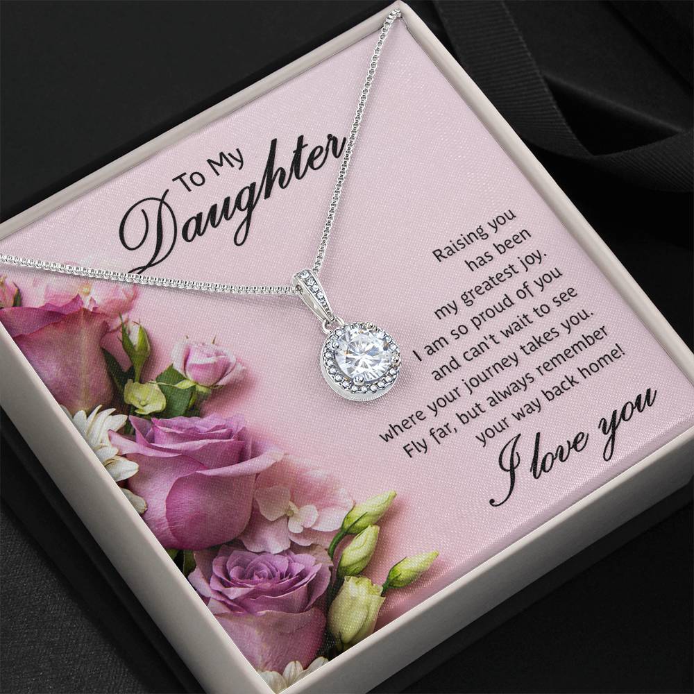 To My Daughter Necklace – Graduation Birthday Valentine’s Gift for Daughter – Eternal Hope Necklace