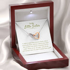 To My Little Sister - A sister is more than a forever friend - Little Sister Gift - Interlocking Hearts Necklace
