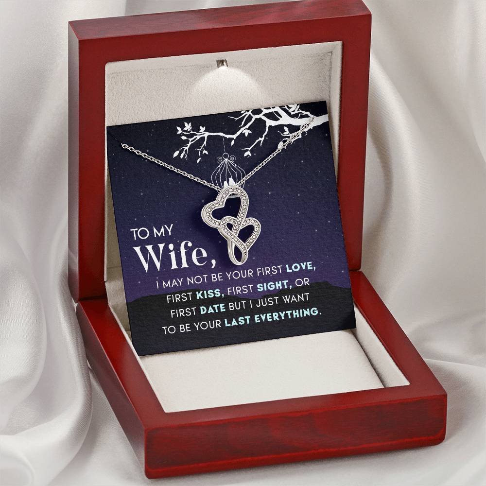 Valentine’s Day Wife Gift - Romantic Jewelry from Husband - Heart-to-heart Pendant Necklace