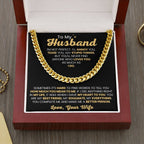 To My Husband Necklace - I am not perfect - Christmas, Birthday & Valentine’s Day Gift from Wife