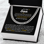 To My Son - I Believe in you - Chain Link Chain from Parents