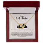 To My Big Sister Necklace - The bond between us is a special one - Gift for Big Sister - Interlocking Hearts Necklace