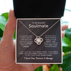 To My Beautiful Soulmate Necklace - Soulmate Jewelry Gift for Her for Birthday & Valentine’s Day - Love Knot Necklace