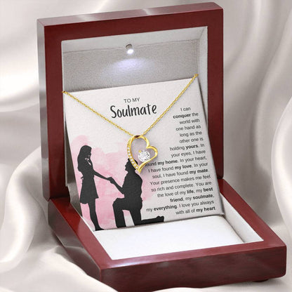To My Soulmate Necklace - Best Soulmate Gift for Valentine’s Day & Everyday Romance - Forever Love Necklace