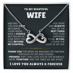 To My Wife Gift from Husband - Romantic Jewelry for Birthday & Anniversary Celebrations - Endless Love Necklace