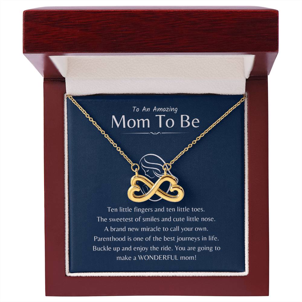 To An Amazing Mama To Be - Ten little fingers and ten little toes - Endless Love Necklace - New Mom Present