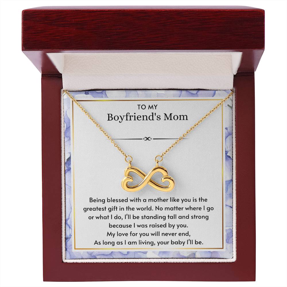 Gift for Boyfriend's Mom - Being blessed with a mother like you is the greatest gift in the world - Endless Love Necklace