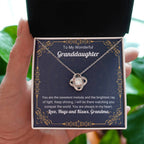 To My Granddaughter Necklace – Grandma’s Birthday Graduation Gift for Granddaughter – Love Knot Necklace