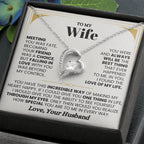 Gift for Wife from Husband - Sentimental Jewelry for Anniversary & Valentine’s Day - Forever Love Necklace