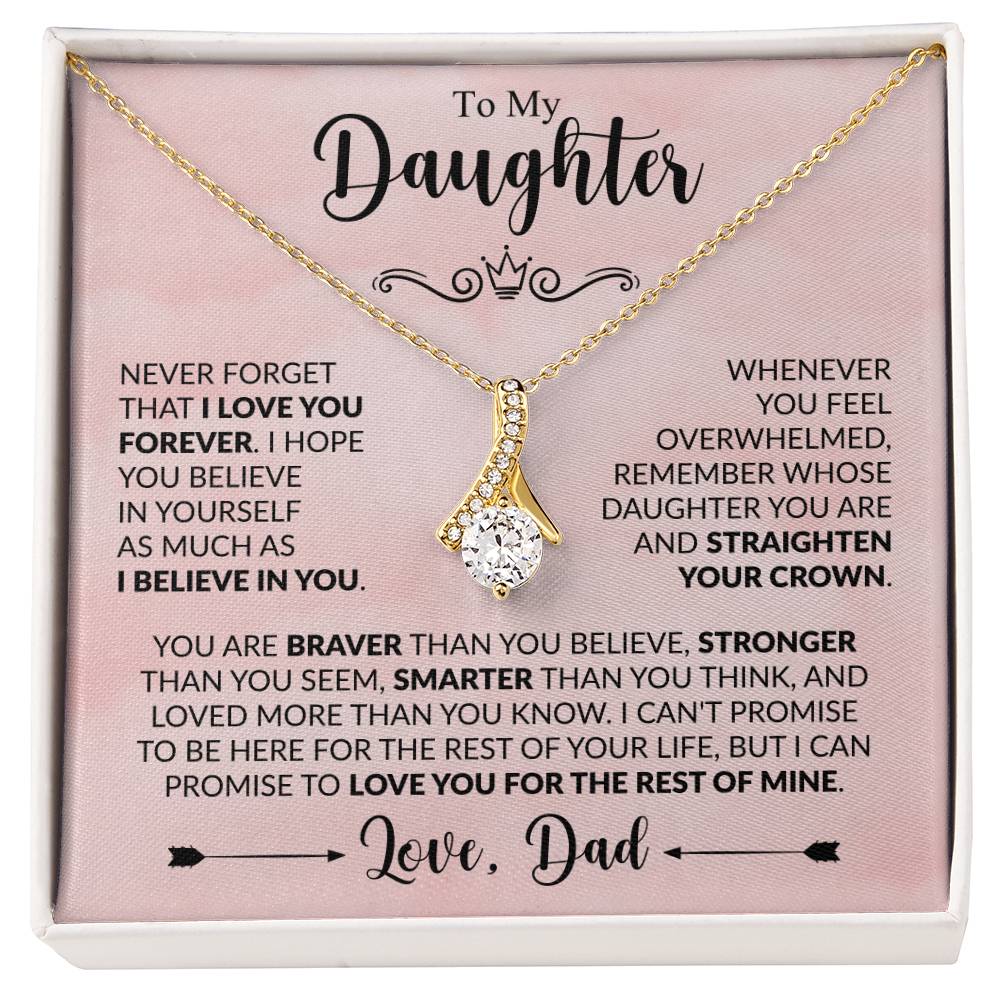 Gift for Daughter from Father - Straighten Your Crown - Alluring Beauty Necklace